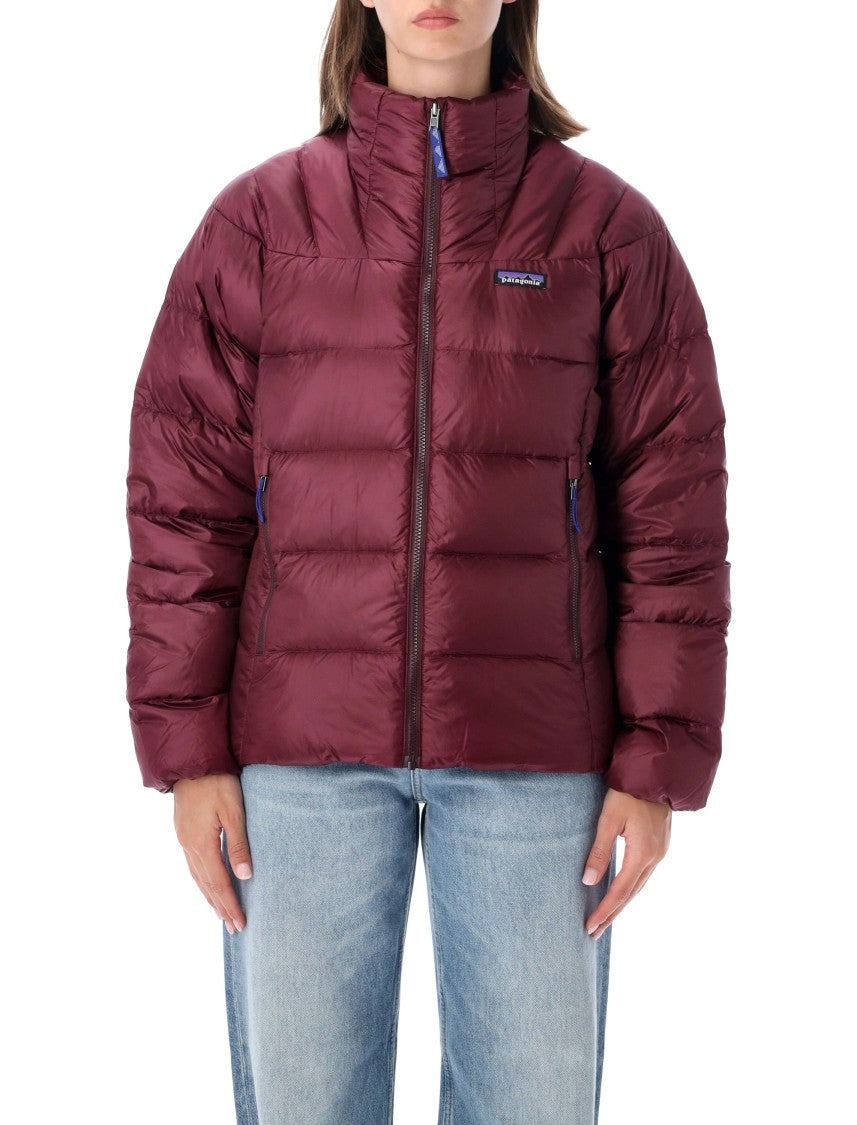 Patagonia Burgundy Fitz Roy Down High-Collar Quilted Down Jacket