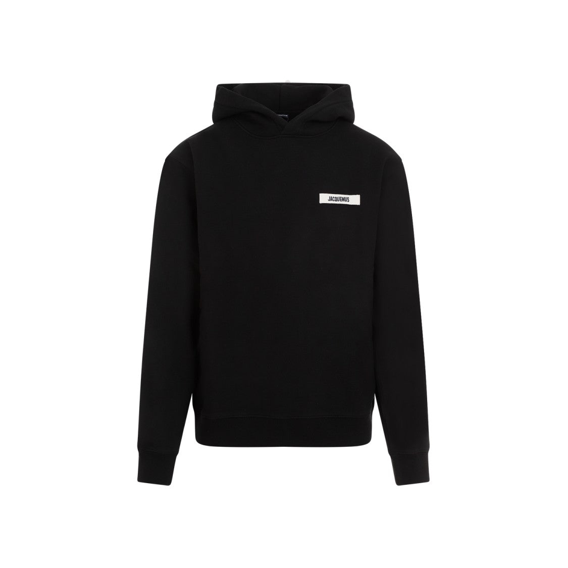 Jacquemus Le Hoodie Gros Grain In Black Cotton