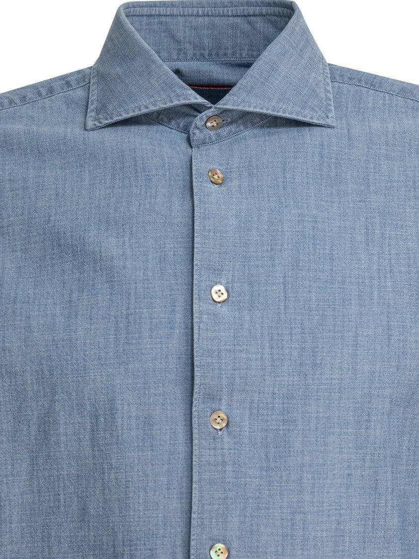 Borriello Light Blue Cotton Shirt