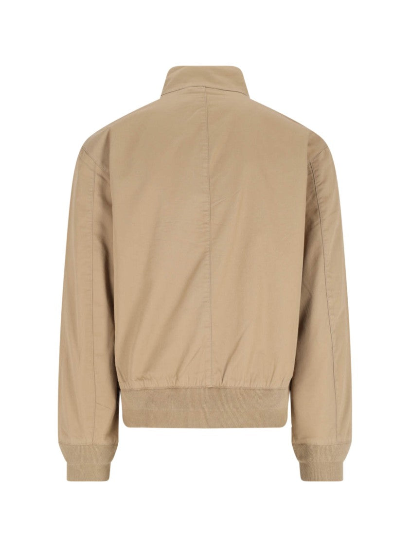 Polo Ralph Lauren Beige High-Collar Cotton Zip-Through Knit