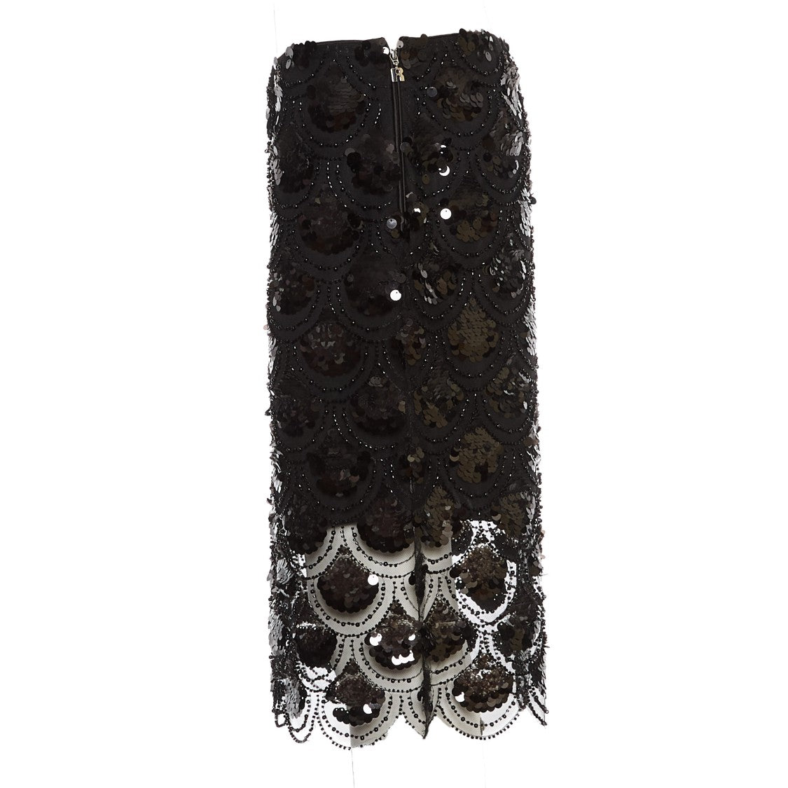 Rotate Black Midi Pencil Skirt