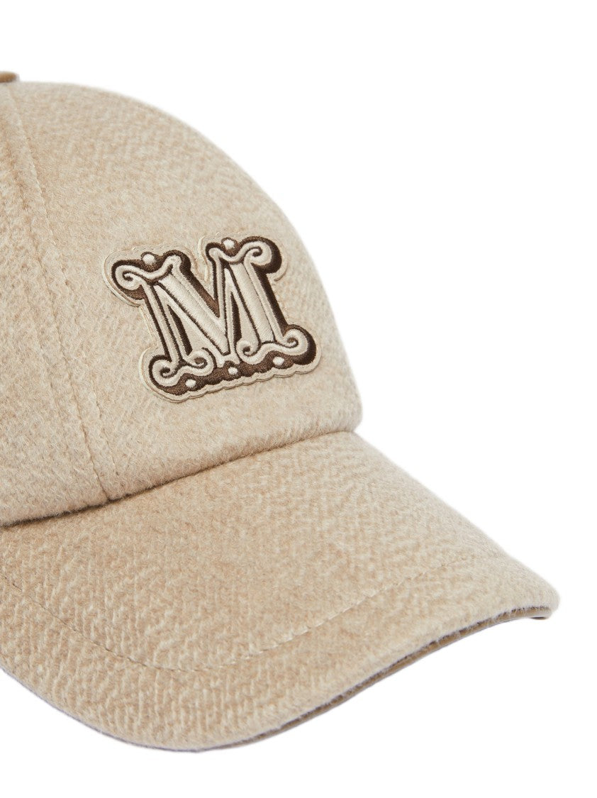 Max Mara Double-Layered Cashmere Baseball Cap With Embroidered Monogram