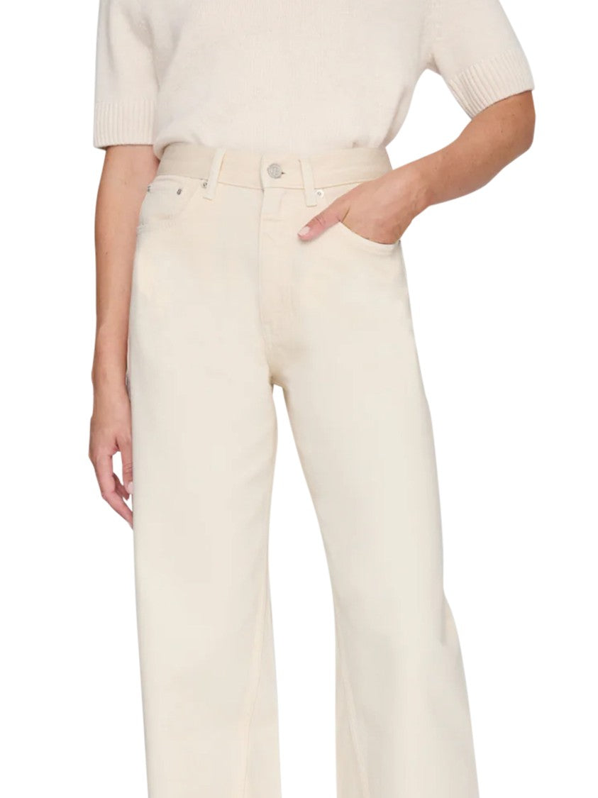 Anine Bing High-Waisted Wide-Leg Trousers With Classic Five-Pocket Design
