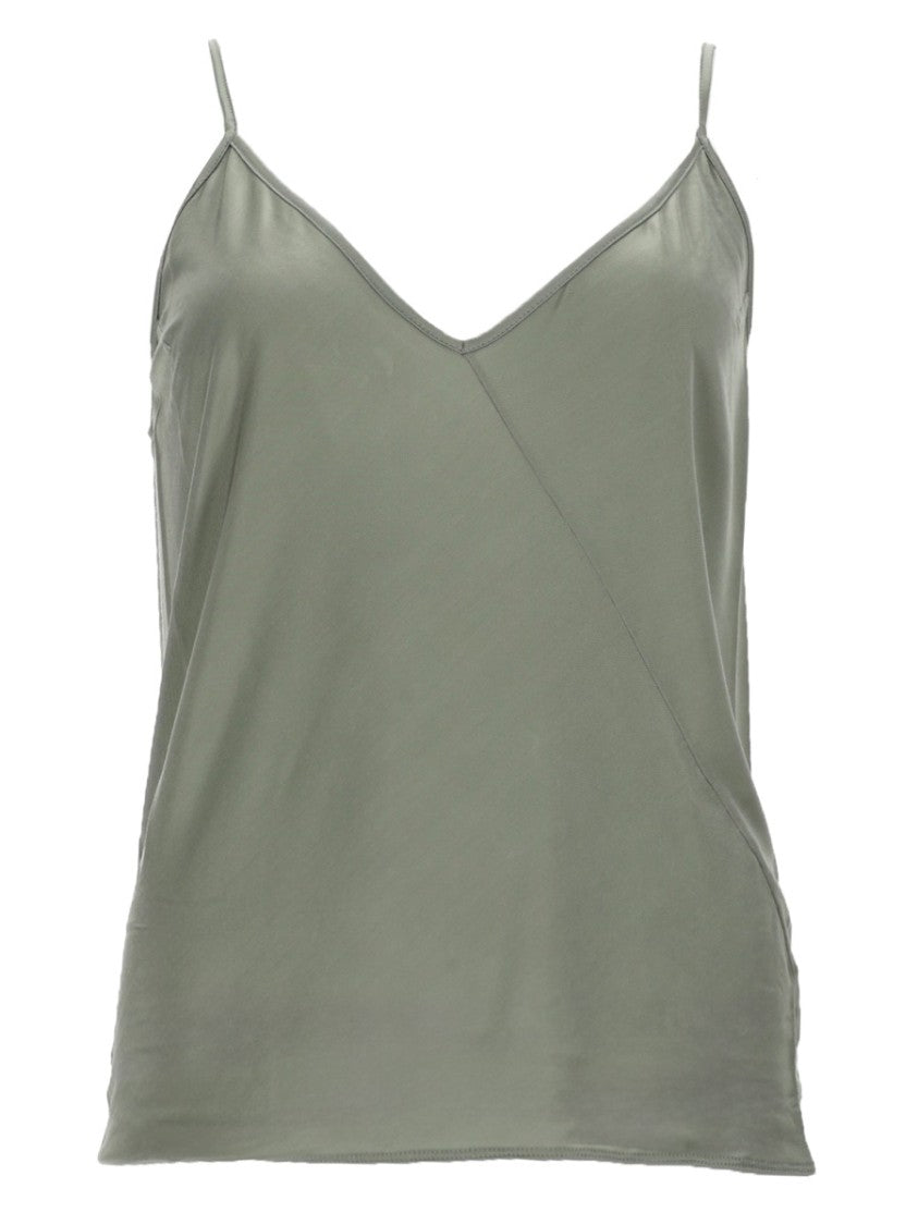 Rick Owens X Lilies Jade V-Neck Diagonal Seam Top