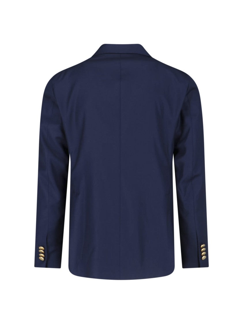 Tagliatore Navy Blue Double-Breasted Wool Blazer