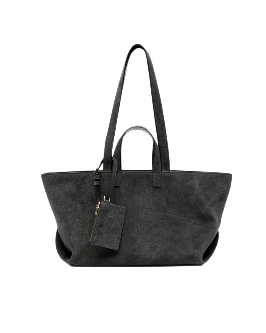 A.P.C. Slate Grey Suede Leather Tote Bag