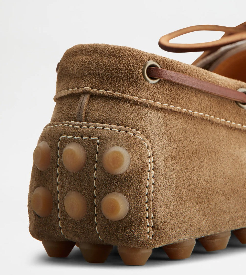 Tod's Contemporary Suede Calf Leather Boat Shoes