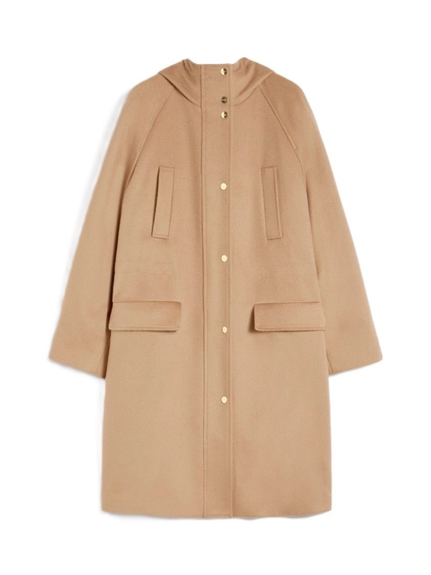 Max Mara Contemporary Camel Coat With Hood