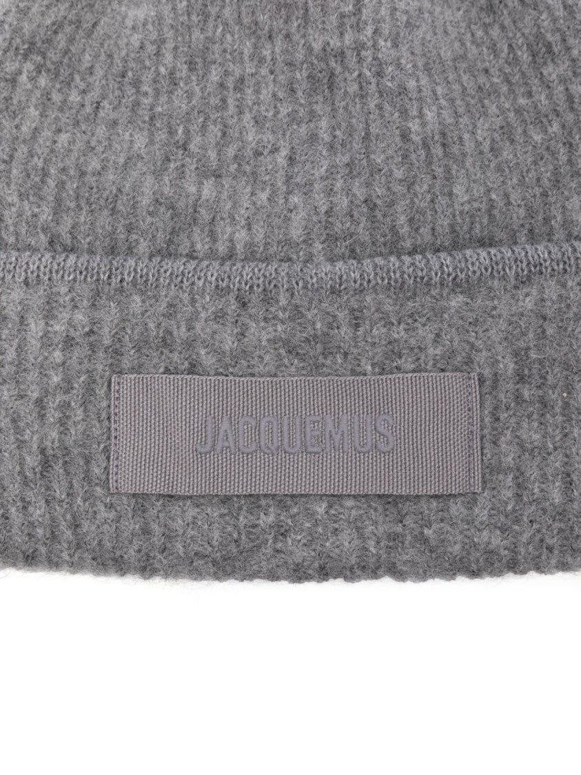 Jacquemus Ribbed Knit Cap With Folded Cuff