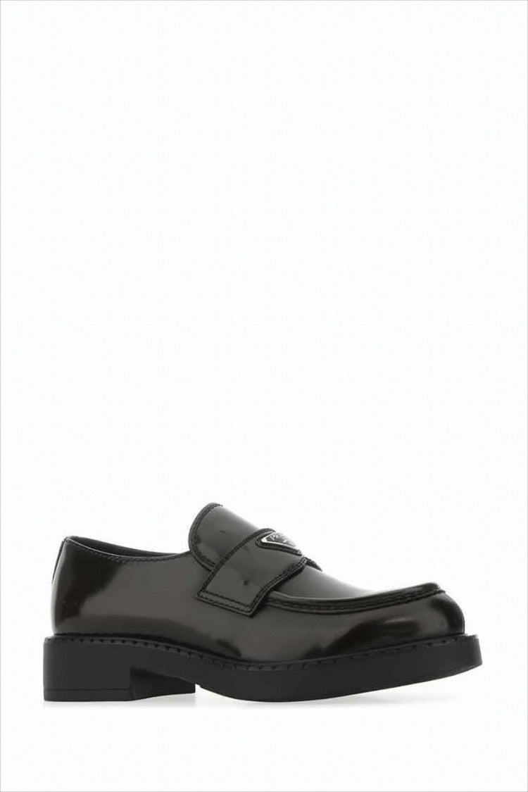 Prada Polished Black Penny Loafers
