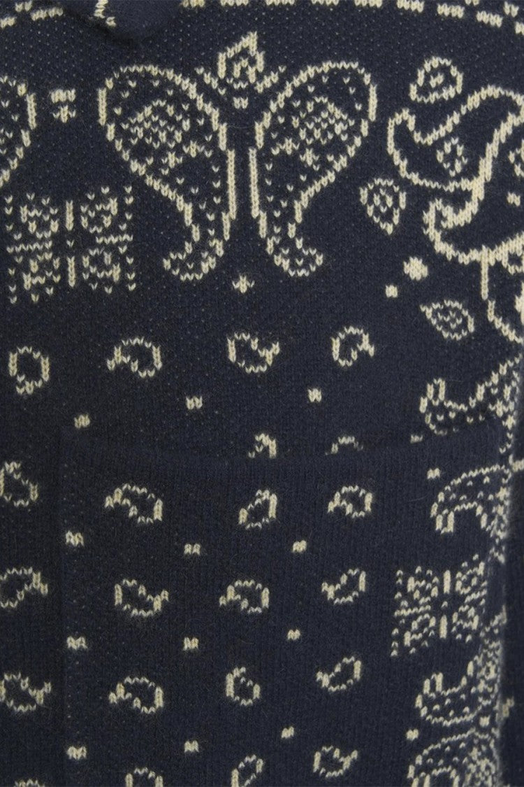 Guest In Residence Navy Wild Rag Paisley Jacquard Cashmere Shirt