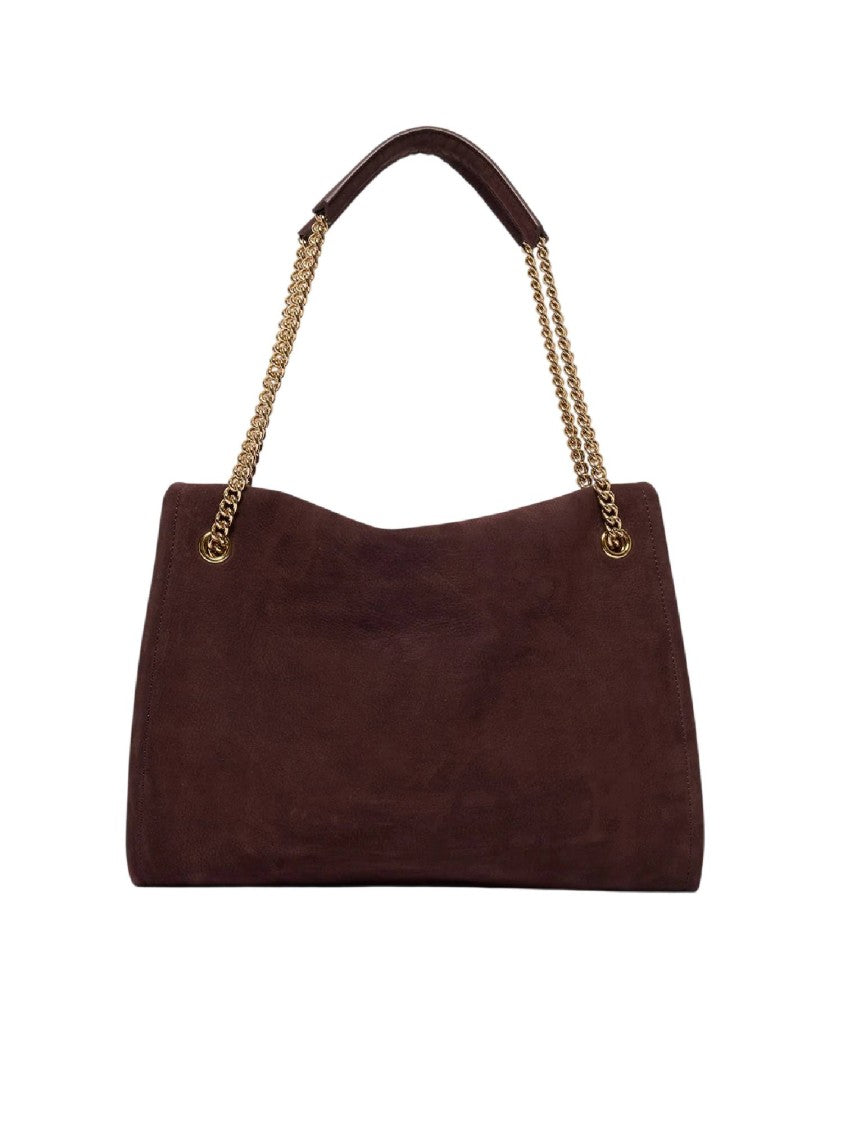 Claudio Orciani Venus Nabucco Midi Nubuck Leather Shoulder Bag
