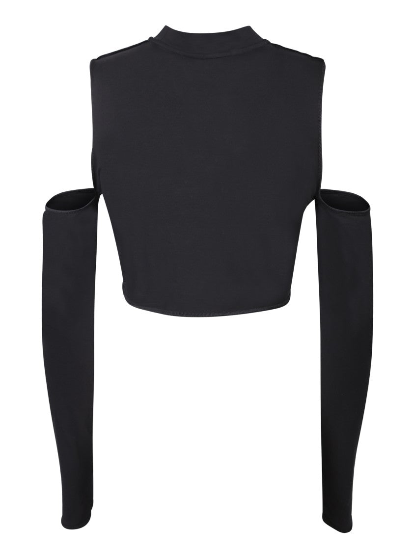 Palm Angels Black Cotton-Blend Top