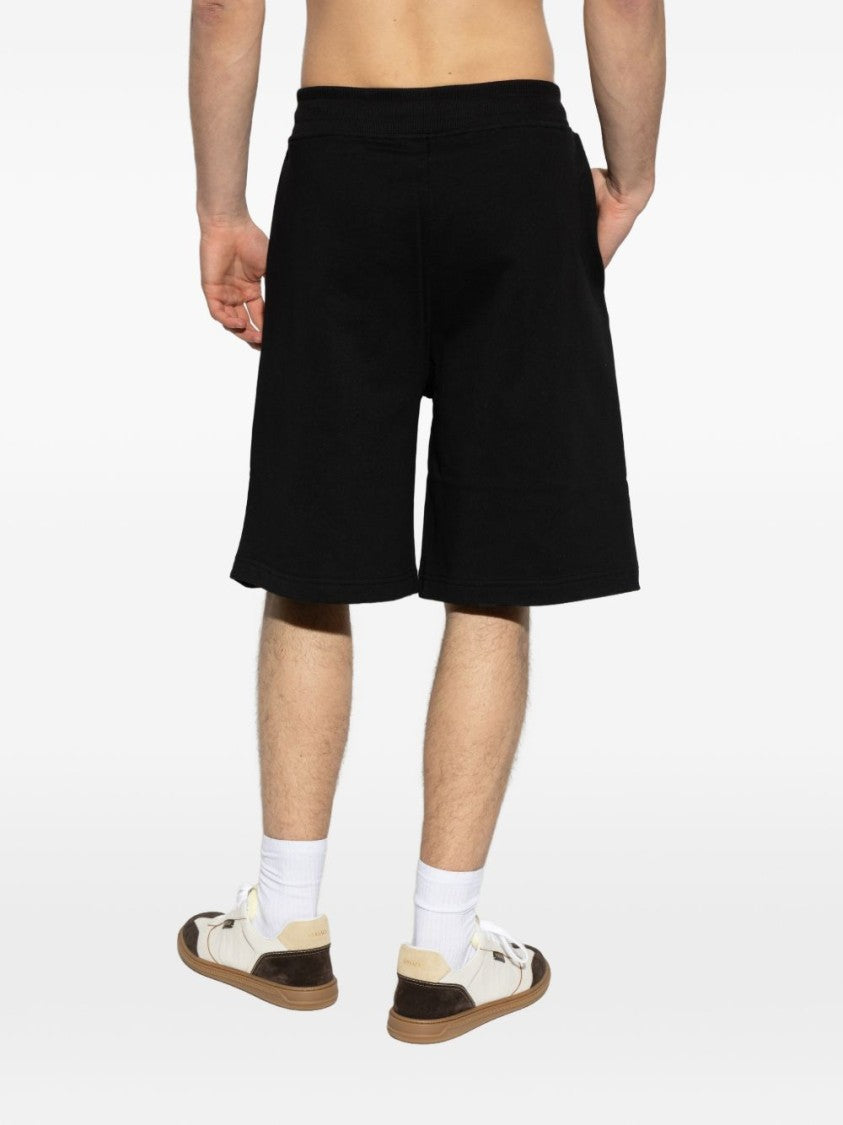 Versace Jeans Couture Black Logo Patch Jersey Shorts