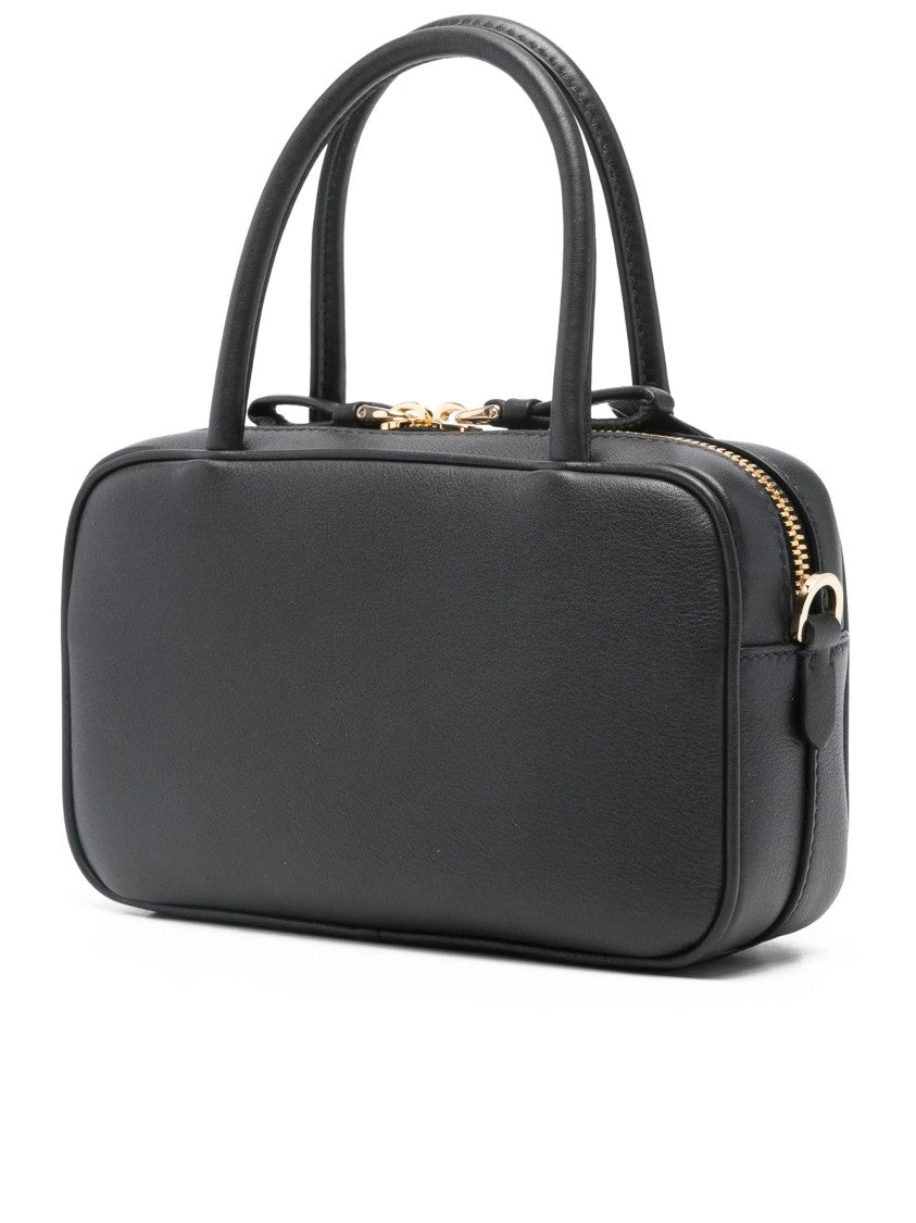Prada Black Bauletto Smooth Leather Handbag