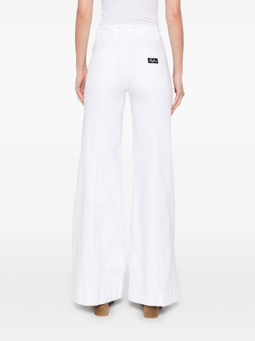 Seafarer Wide-Leg High-Waist Double-Button Pants