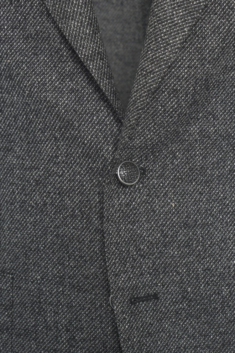 Tagliatore Single-Breasted Mélange Blazer With Flap Pockets