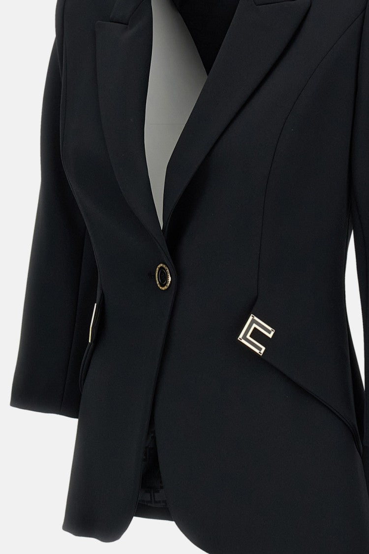 Elisabetta Franchi Structured Double Stretch Crepe Jacket