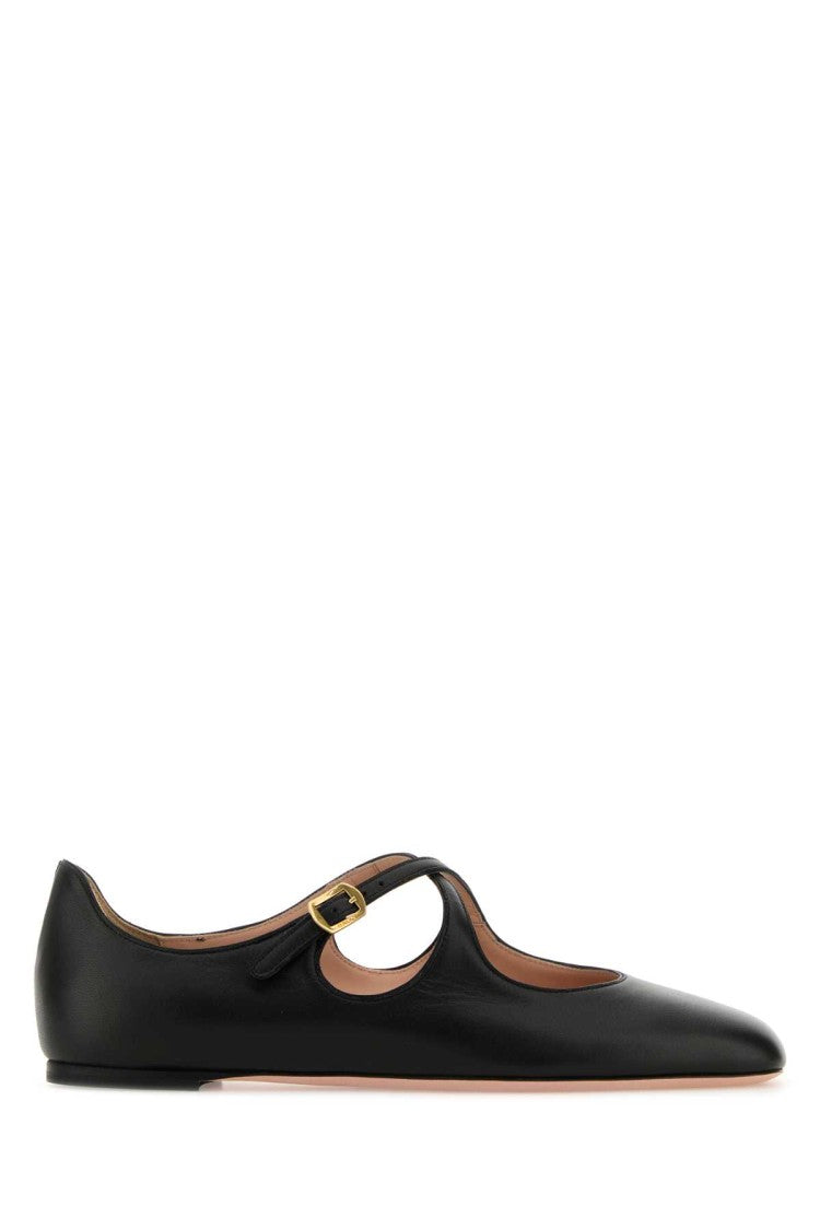 Bally Black Leather Beliska Ballerinas