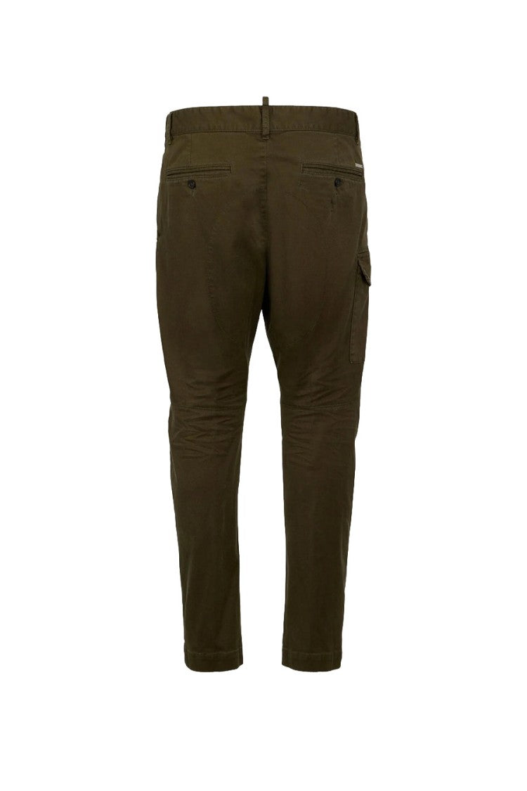 Dsquared2 Green Flap Pocket Cotton-Blend Cargo Pants