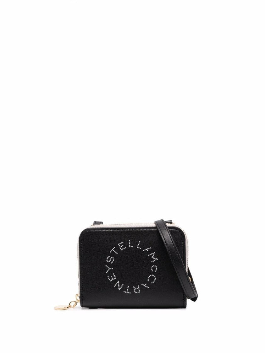 Stella Mccartney Black Card Holder Bicolor Eco Card Cases