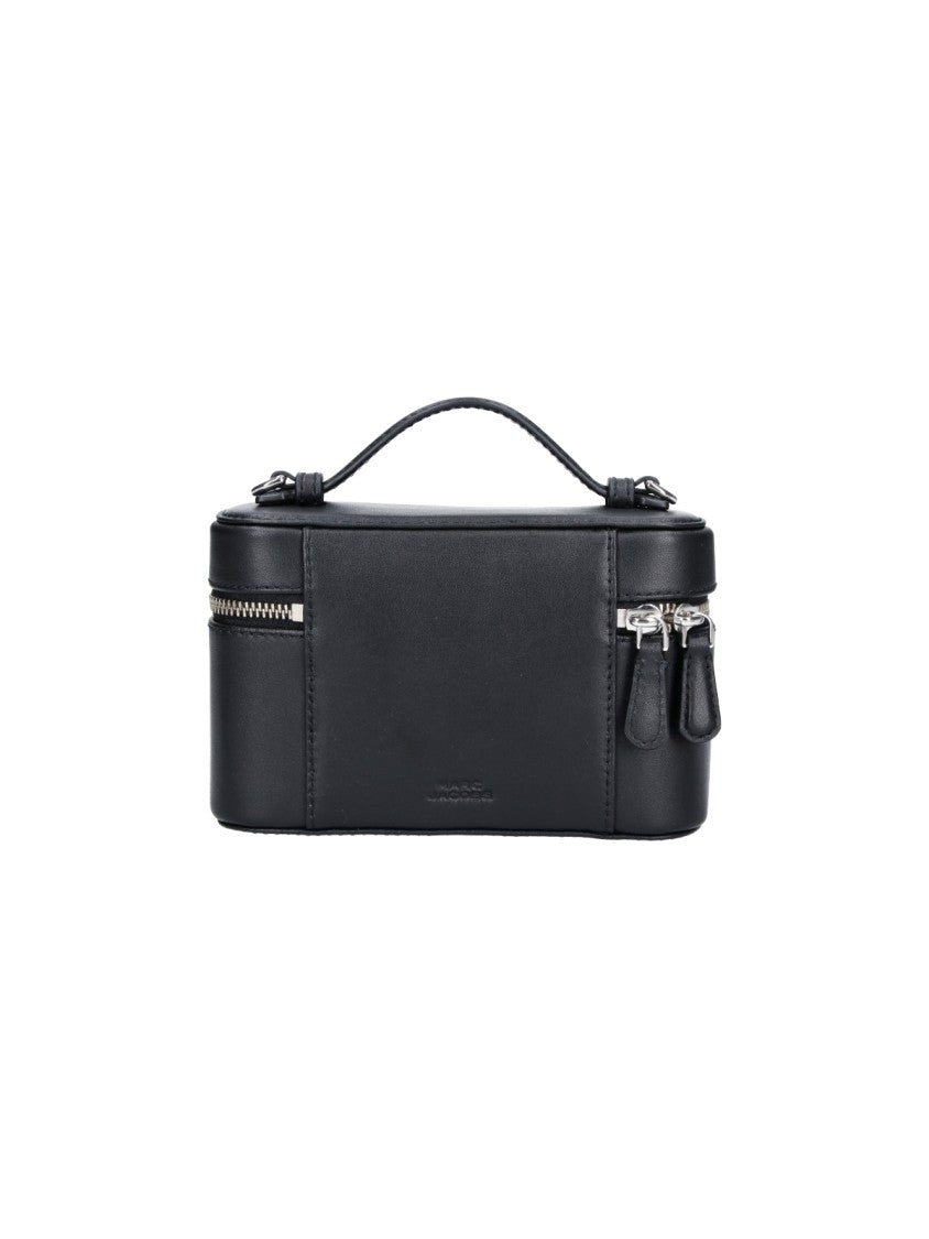 Marc Jacobs Black The Vanity Bag Calf Leather Handbag
