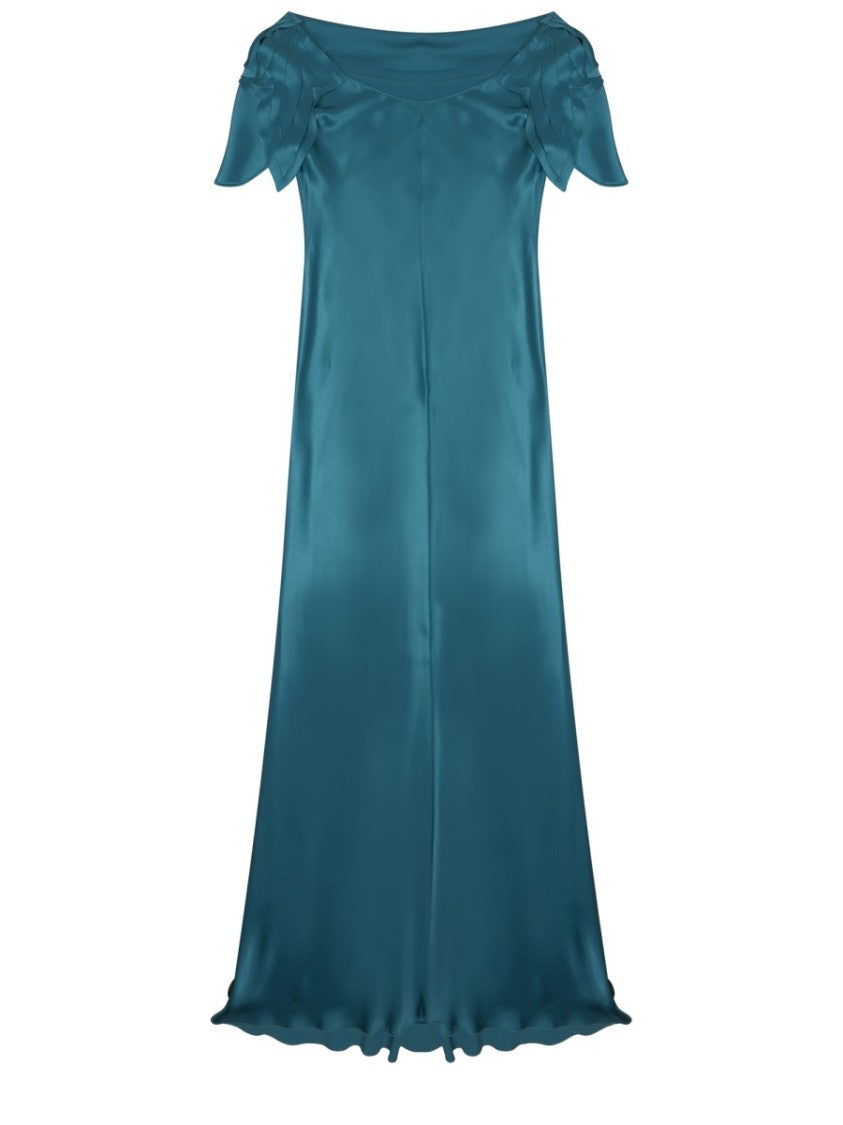 Alberta Ferretti Flowy Long Dress With Delicate Straps