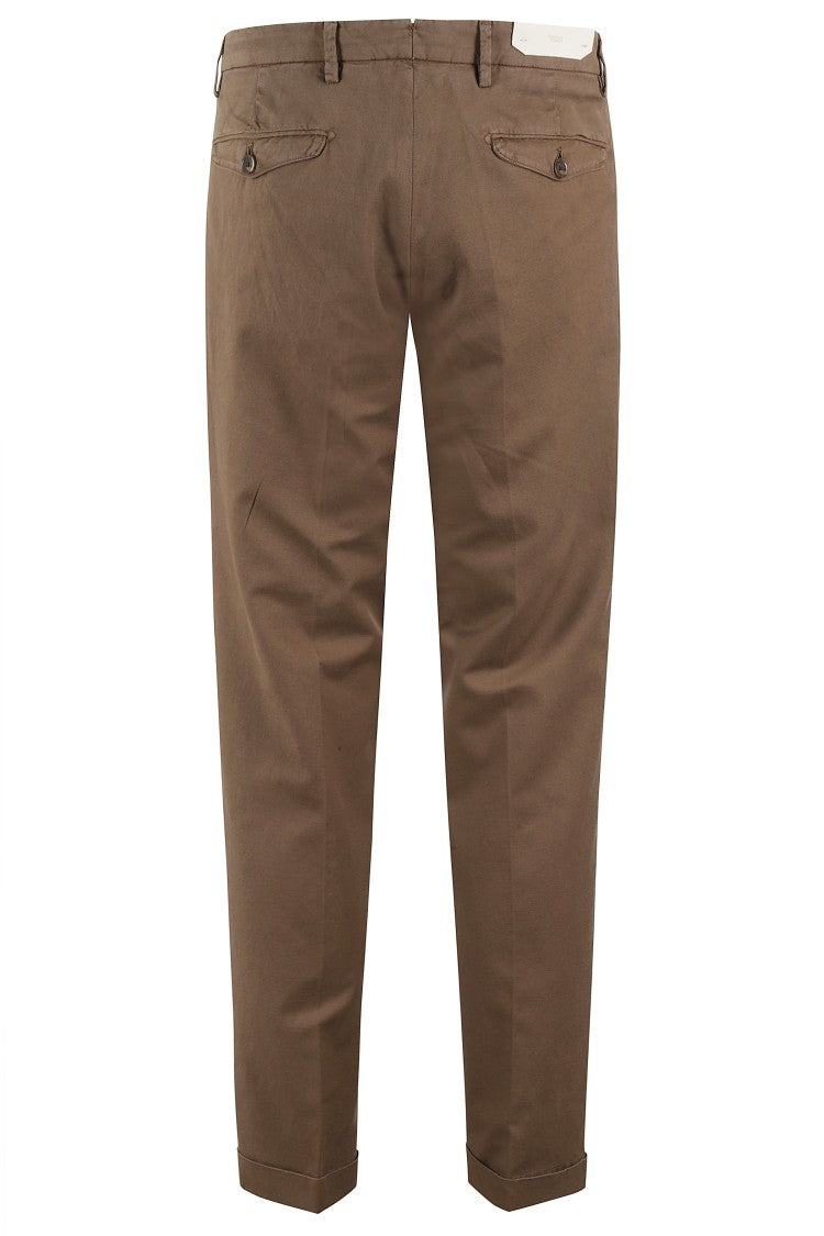 Briglia Tapered Trousers With Double Pleats And Flap Pockets