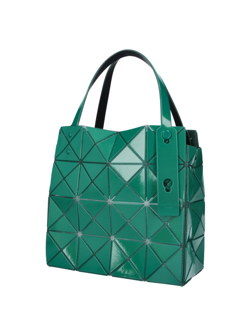 Bao Bao Issey Miyake Green Carat Glossy Pvc Geometric Panel Handbag