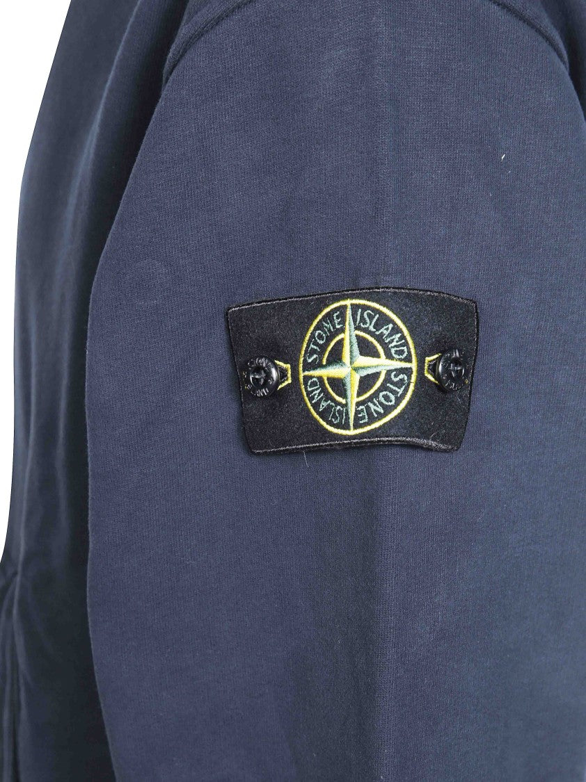 Stone Island Hoodie Sweater Relaxed-Fit Deep Blue Hoodie