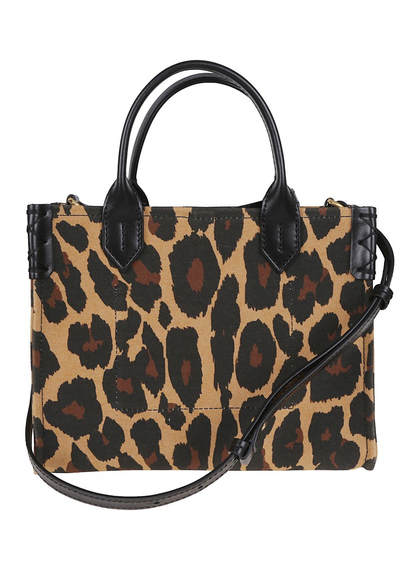 Balmain B-Army Shopper Small -Leo Canvas&Calf