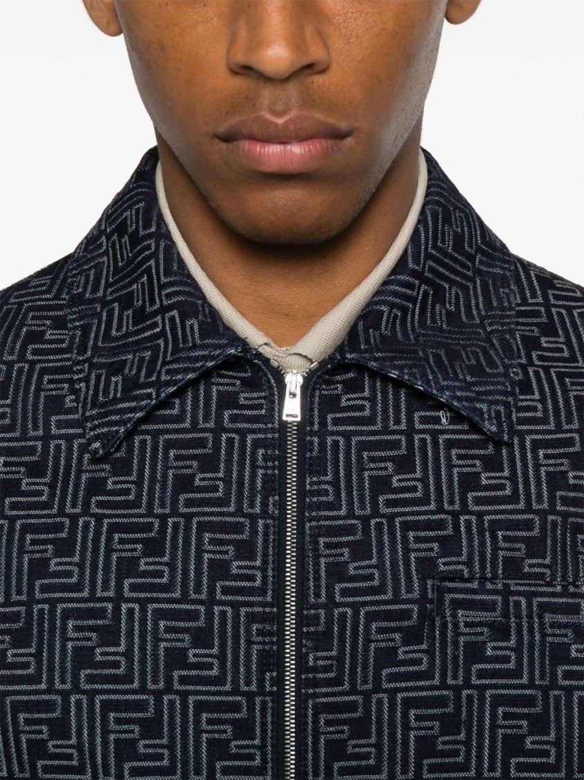 Fendi Minimalist Black Jacket With Structured Silhouette