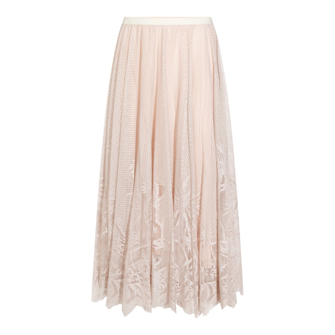 Fabiana Filippi Casha Lace Mid Waist Maxi Skirt