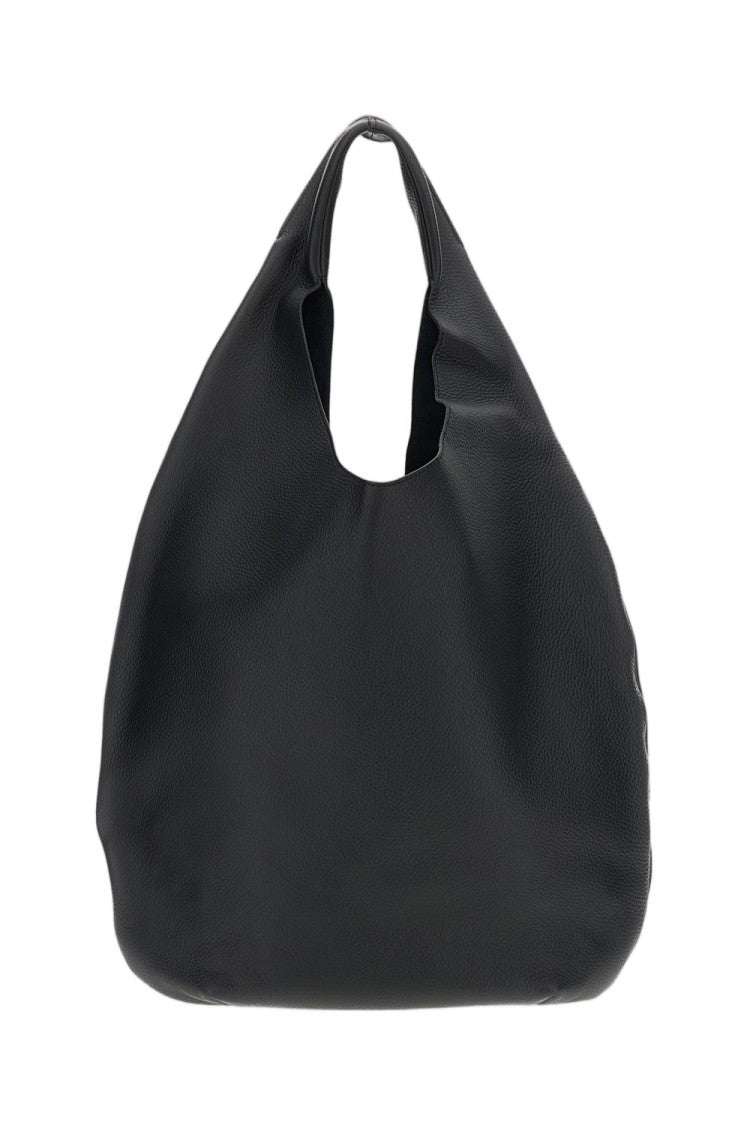 A.P.C. Black Le Neige Grained Leather Tote Bag
