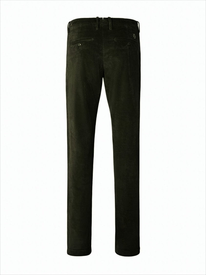 Jacob Cohen Slim Fit Green Stretch Corduroy Trousers