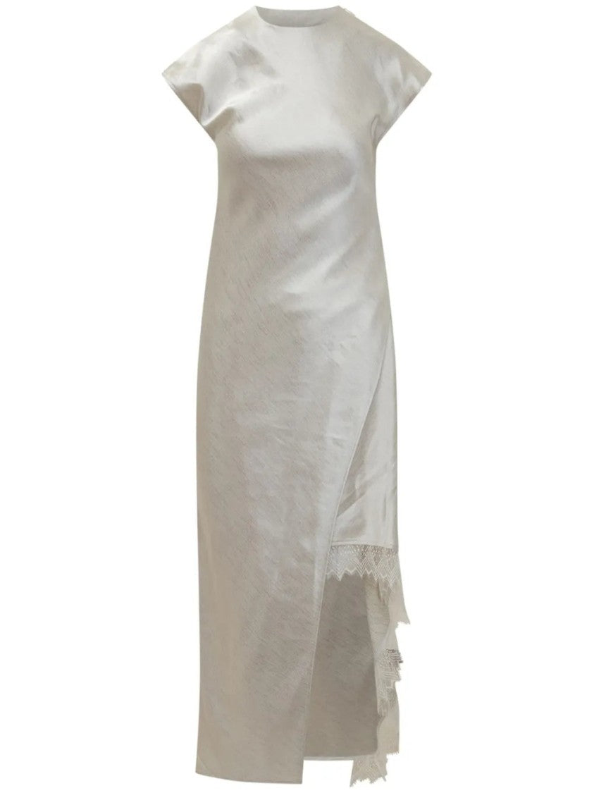 J. W. Anderson White Asymmetric Layered Maxi Dress