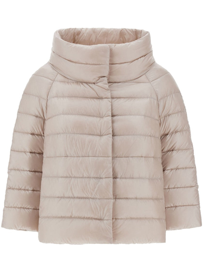 Herno Mini Jacket In Ultralight Nylon With Jewel Sleeves