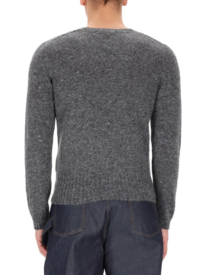 J. W. Anderson Textured Knit Sweater With Subtle Embroidery