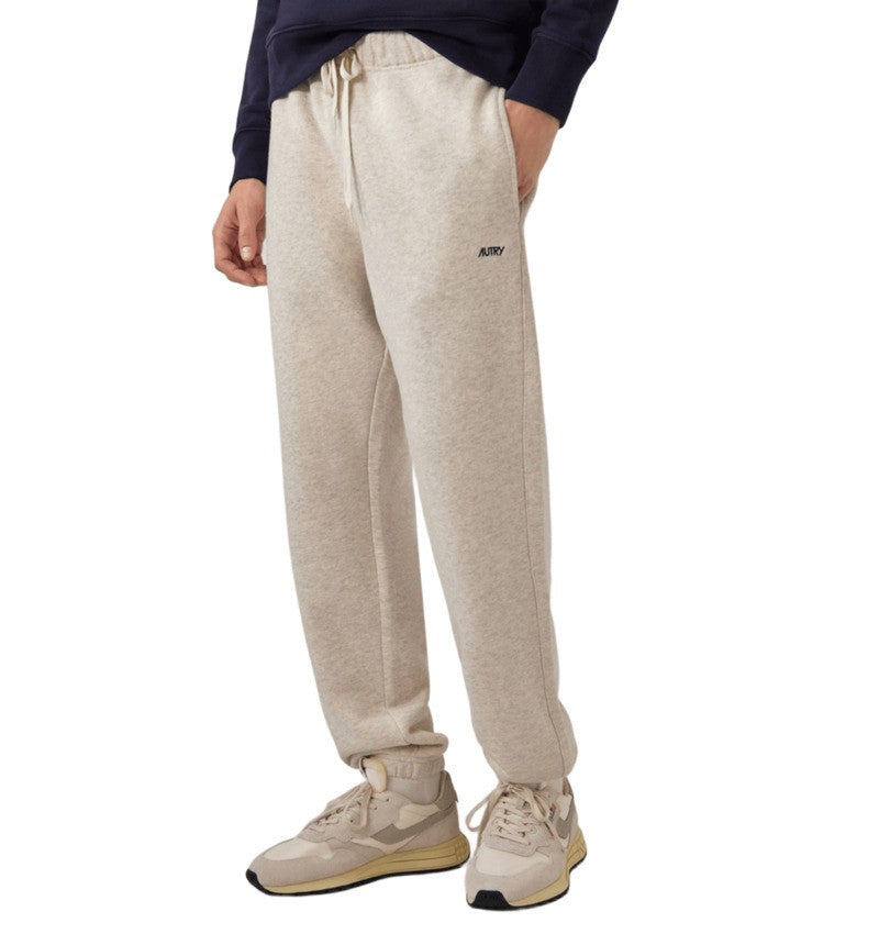 Autry Light Grey Cotton Sweatpants With Embroidered Logo