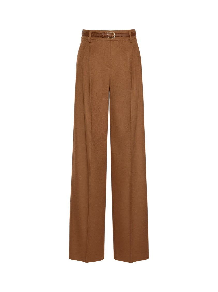 Max Mara Mstcocco High-Waisted Belted Wide-Leg Trousers