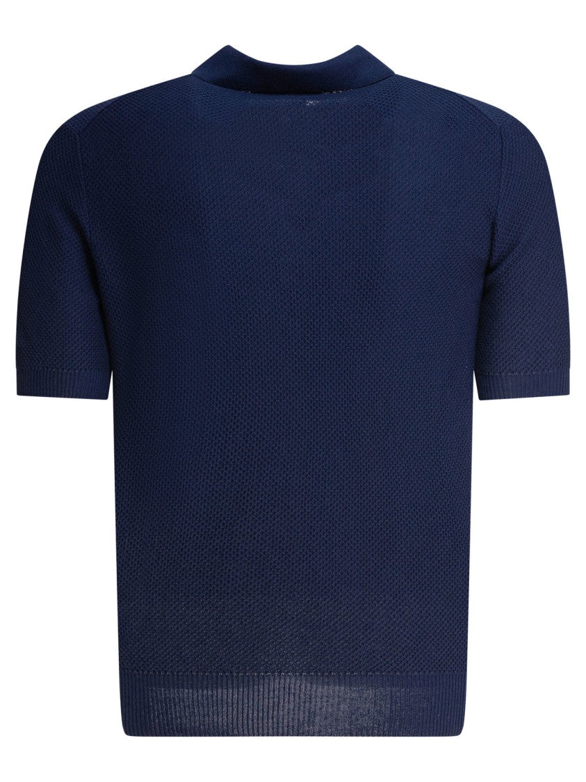 Tagliatore Textured Knit Polo Shirt