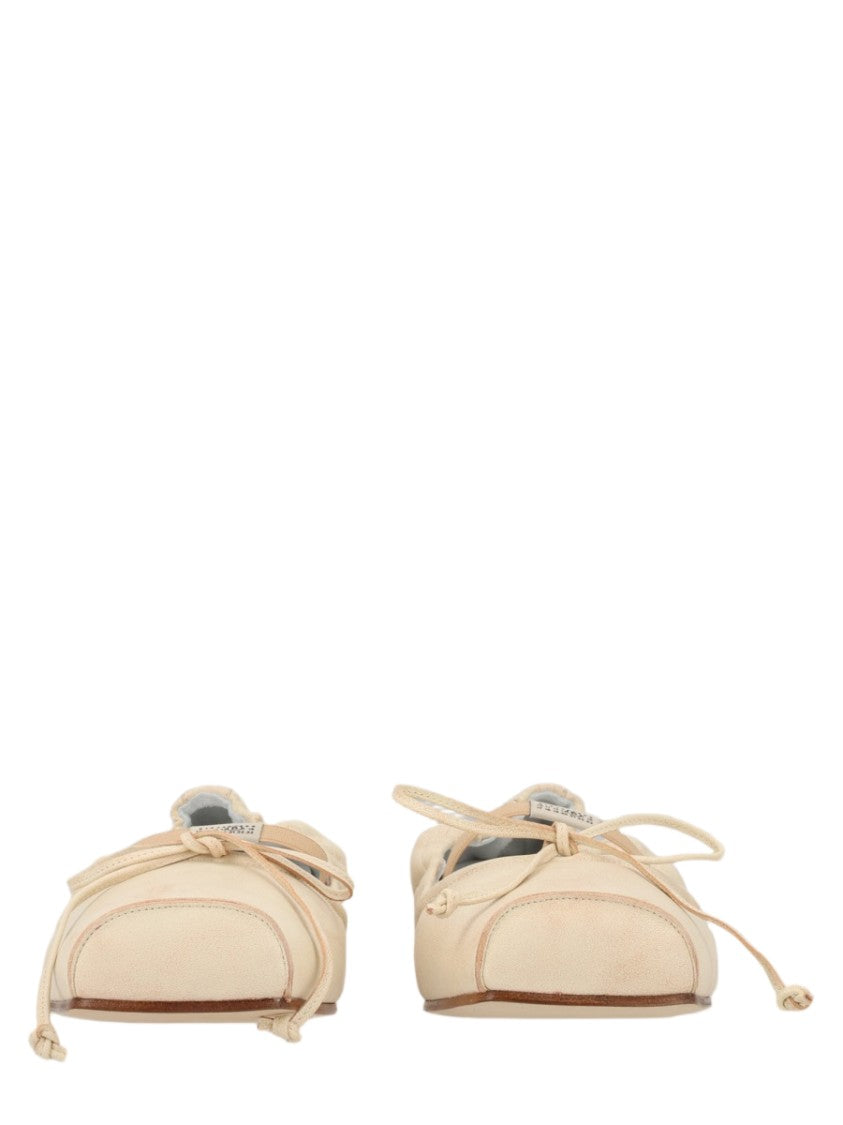 Mm6 By Maison Margiela Squared Toe Gathered Heel Flats