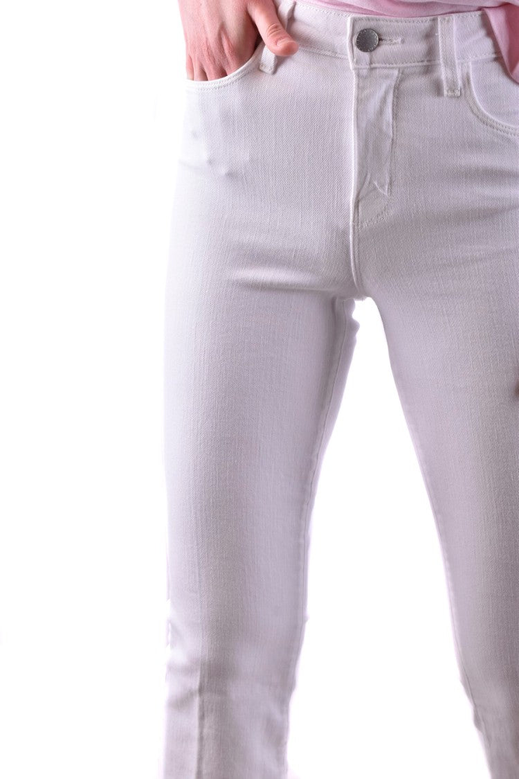 L'agence Cropped White Jeans With Flared Silhouette