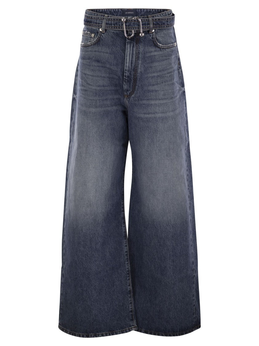 Sportmax Procida - Low-Waisted Oversize Denim Trousers