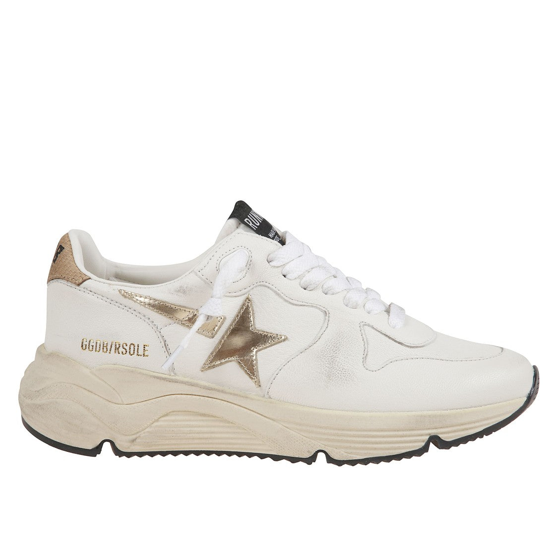 Golden Goose White Nappa Sneakers With Gold Star