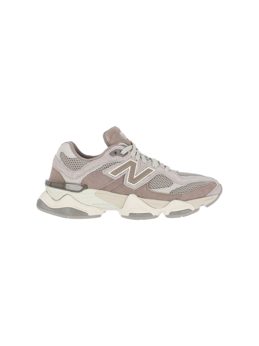 New Balance Brown 9060 Leather Mesh Sneakers