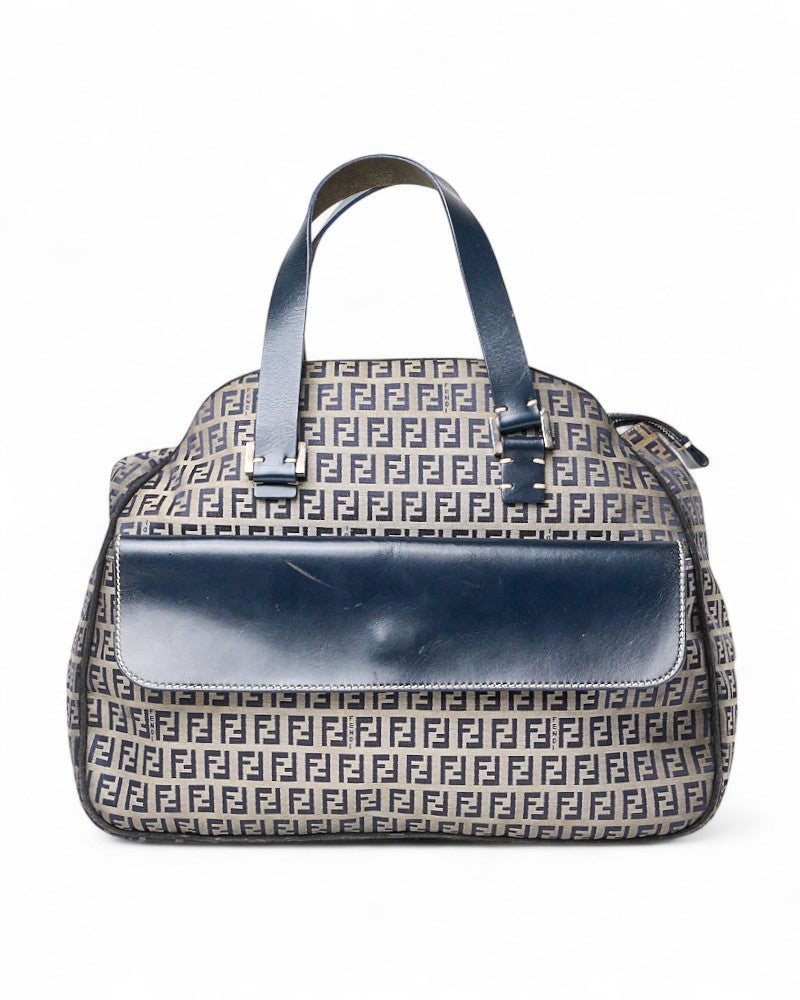 Fendi Task Large Ff Logomania Shopper Blue