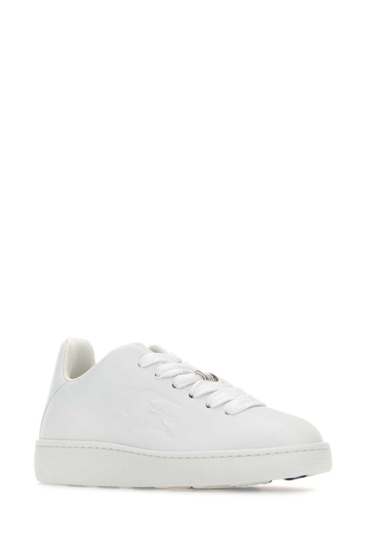 Burberry White Leather Sneakers