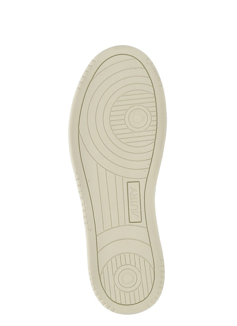 Autry White Leather Beige Heel Sneakers