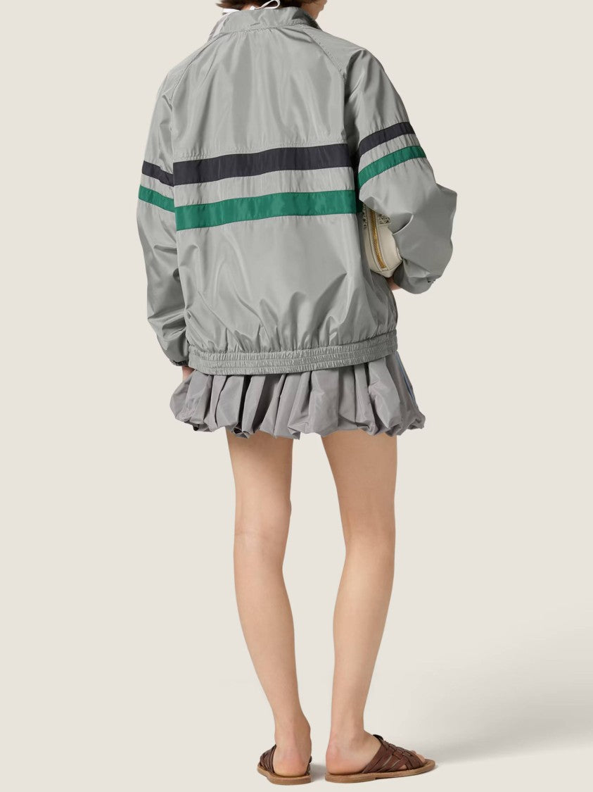 Miu Miu Blouson Horizontal Stripe Lightweight Jacket